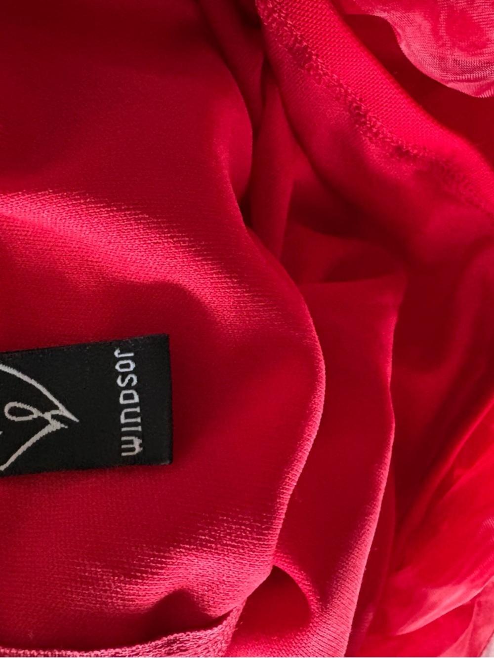 Red Ruffle Strapless Dress - Picture 3 of 3